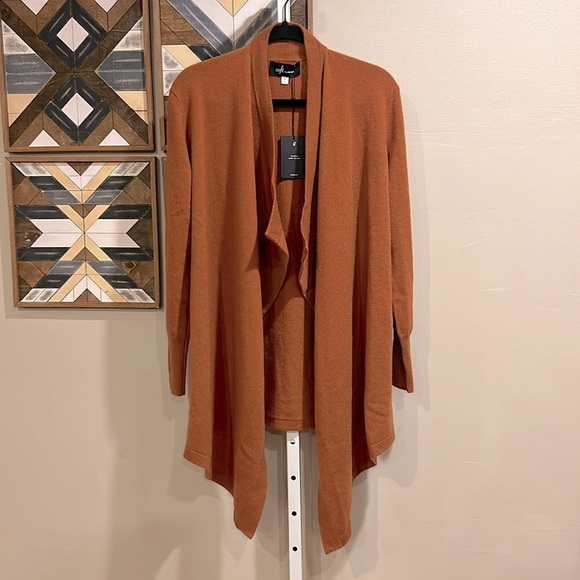 NAADAM Soft Cashmere Open Front Cardigan in Cider XS - Picture 4 of 9